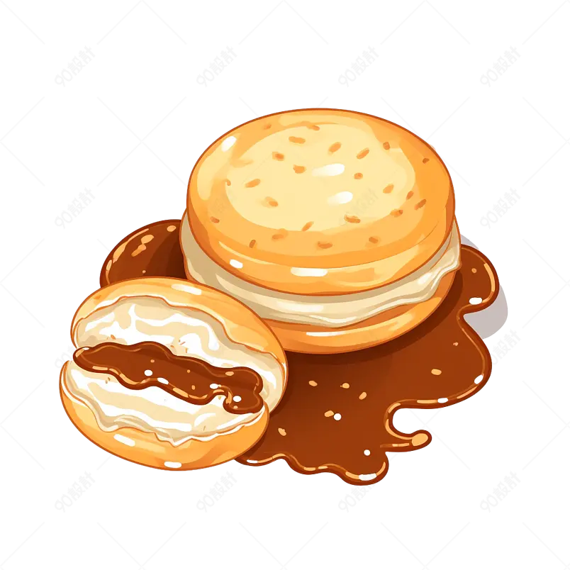 小零食美味的食品夹心饼干