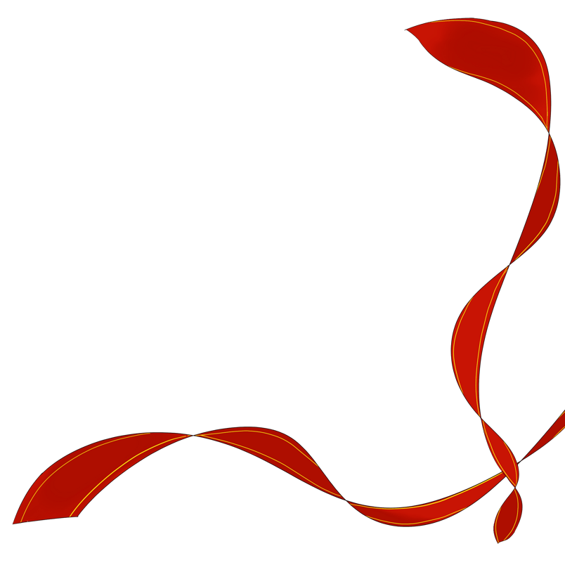 飘舞的红色丝带框