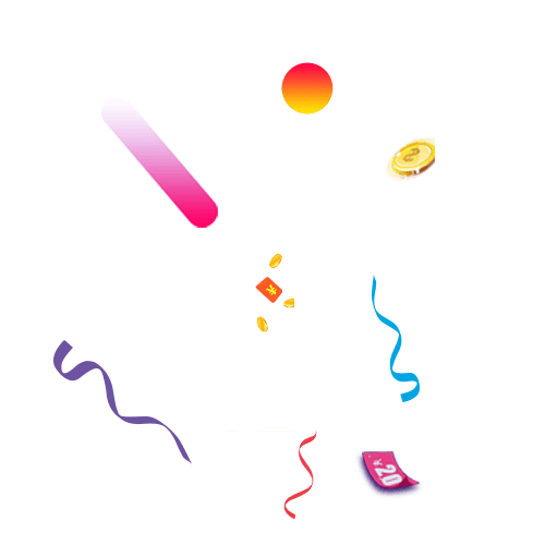 丝带圆环优惠券红包元素