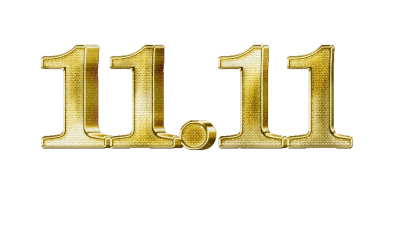 11.11双十一立体字