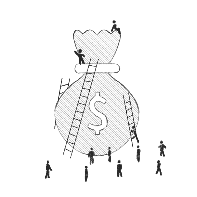金融黑白线条商务描线