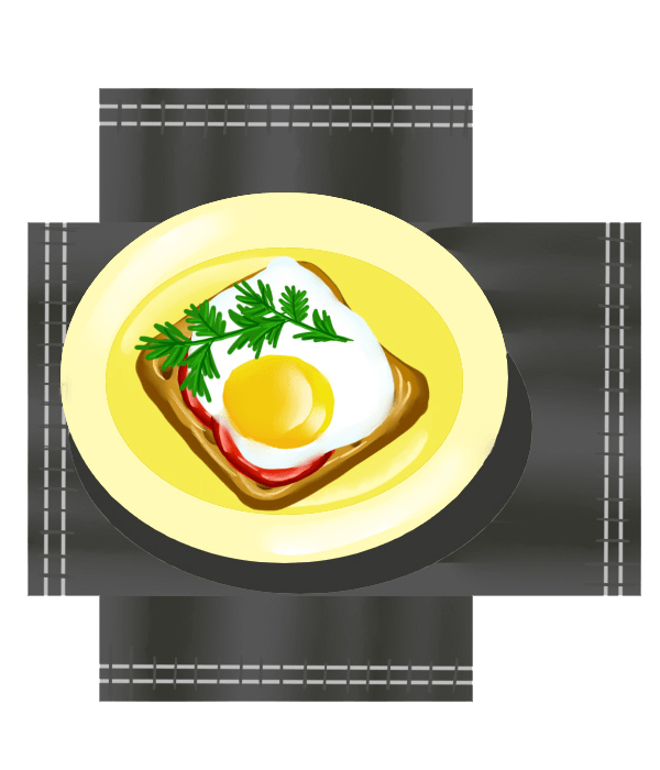 美食插图早餐鸡蛋原创手绘
