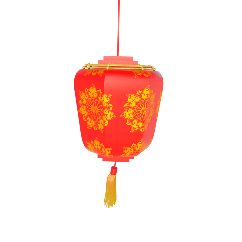 2019年猪年新年红灯笼C4D