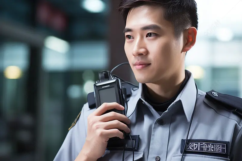 物业安保使用对讲机通话