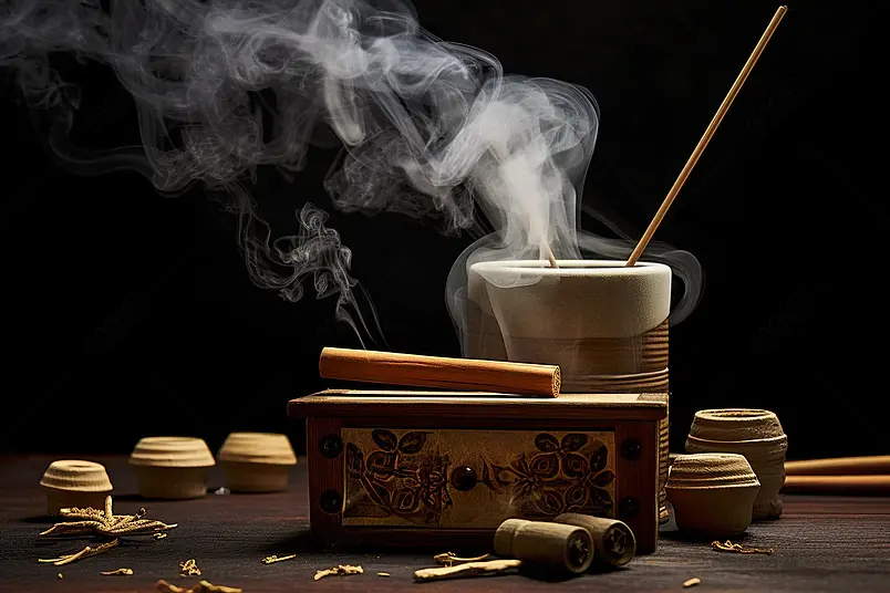 清晰的摄影图高清的图片海报设计背景广告设计素材元素传统中医养生艾灸静物