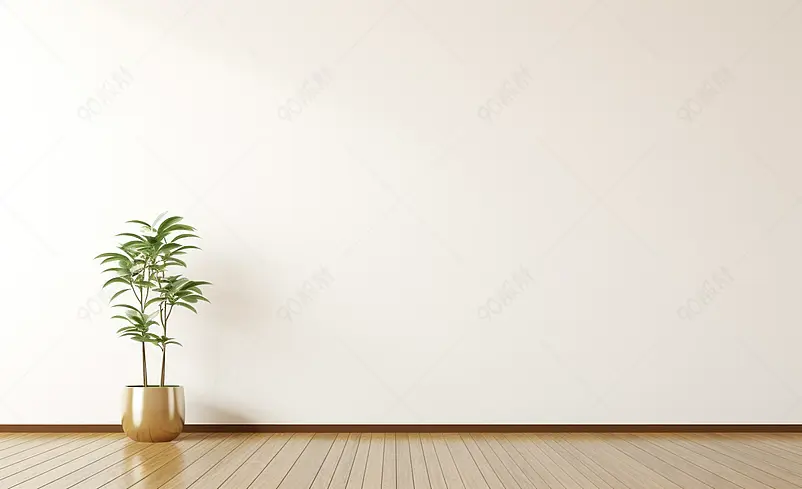 清晰的摄影图高清的图片室内设计简约时尚木制地板米色墙壁背景