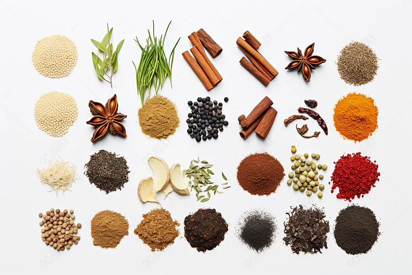 花椒五香调料火锅底料大葱实拍摄影图