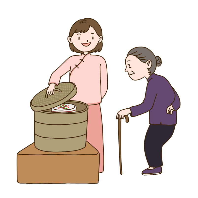 重阳节手绘插画做重阳糕免抠元素下载