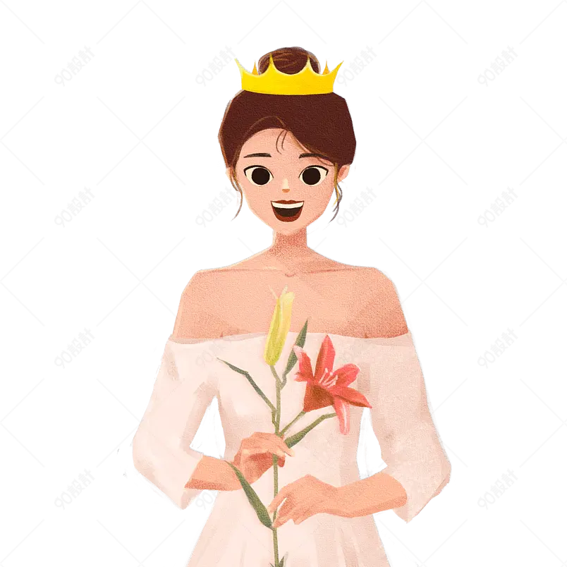 女神女王节女生节三八妇女节购物手绘素材