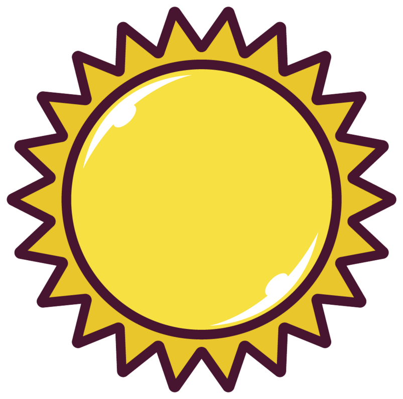 卡通手绘太阳png 