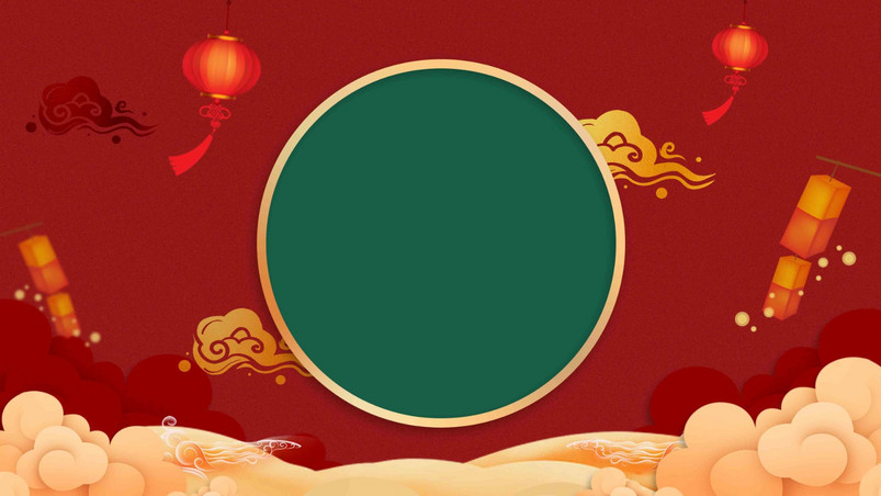 国风鎏金喜庆复古背景