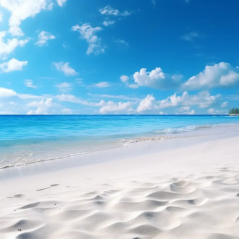 异国情调的热带海滩景观为背景或墙纸。设计以暑假旅游度假目的地为理念