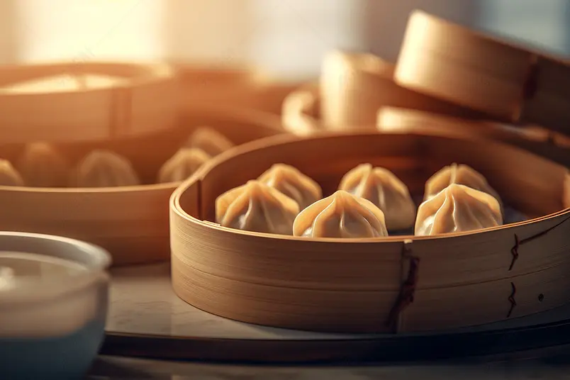 高清的图片电商产品拍摄美食美味食物美味的传统小笼包