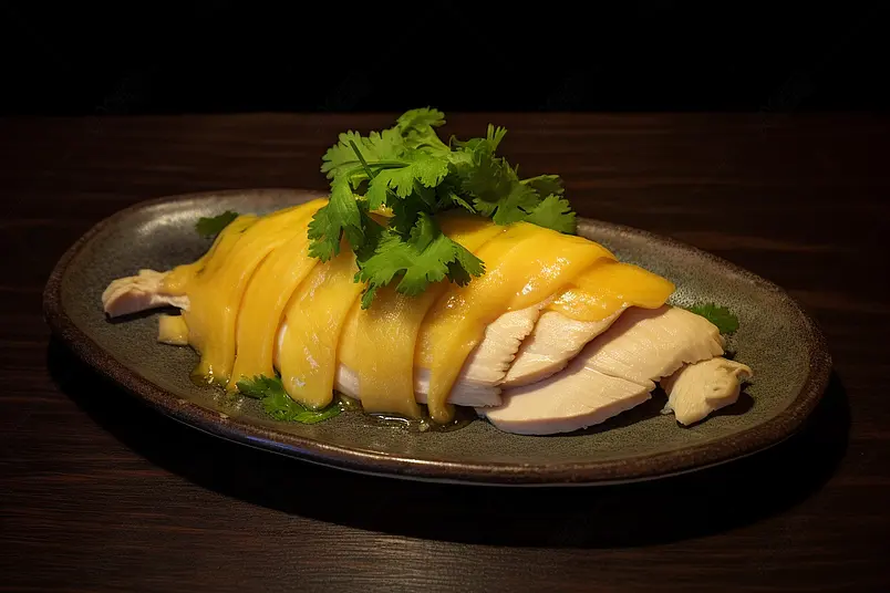 清晰的摄影图高清的图片电商产品拍摄美食美味食物一盘好吃的鸡肉白切鸡