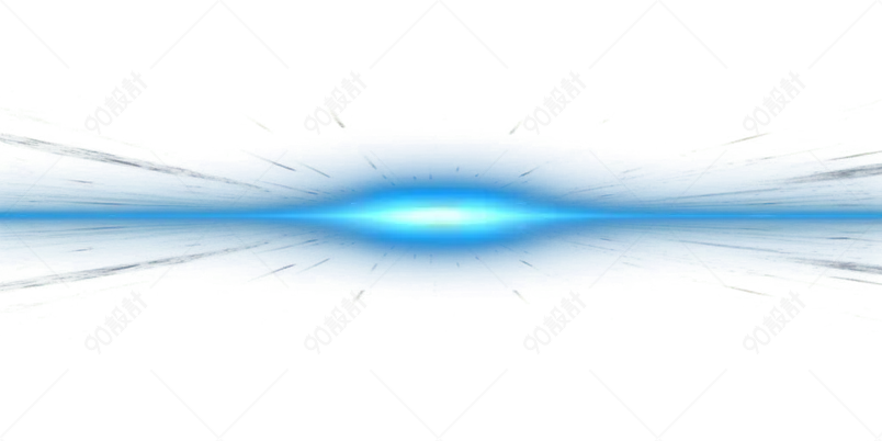 蓝色科技风光束特效光粒子元素