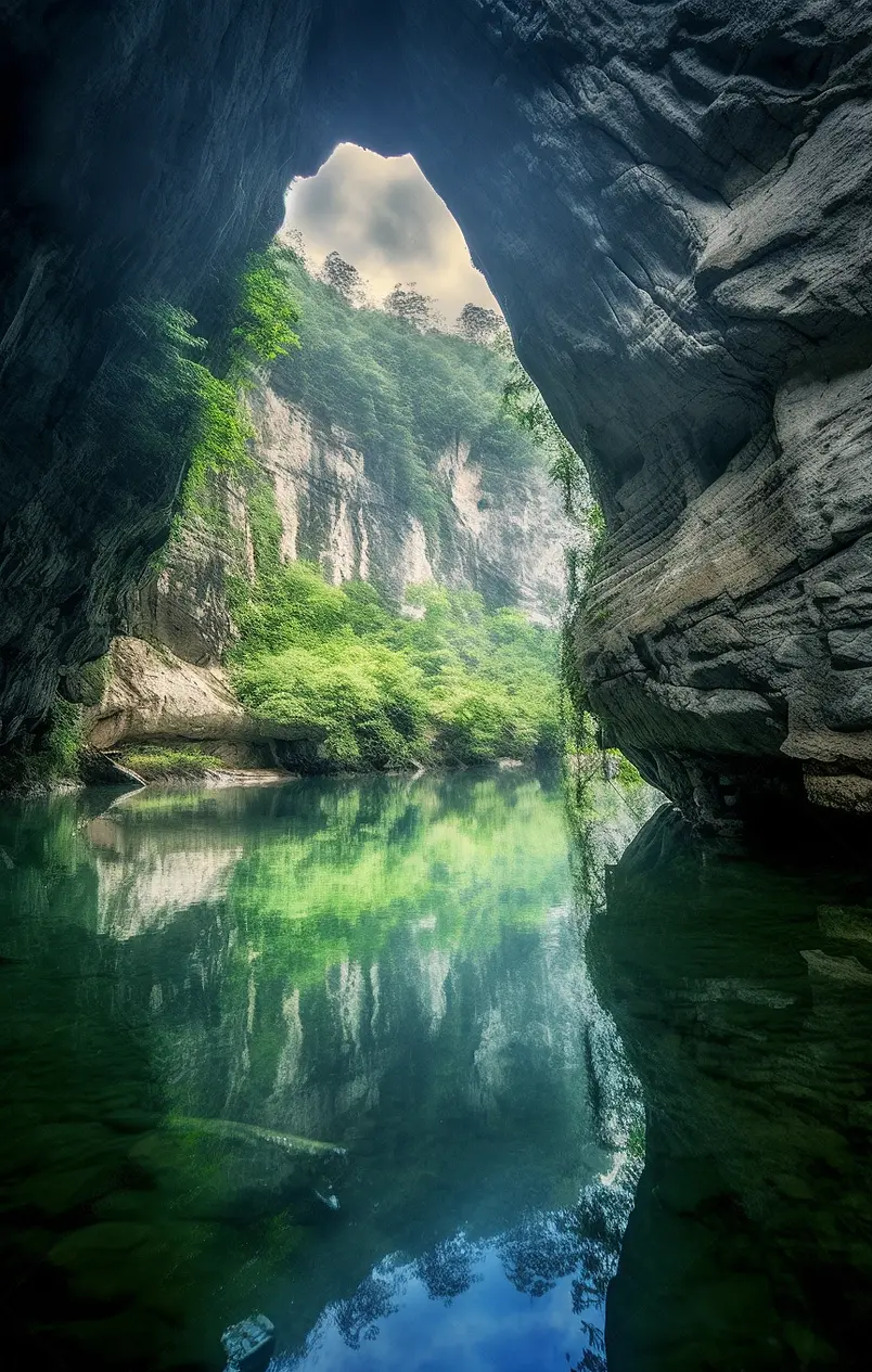 清晰的摄影图高清的图片海报设计背景广告设计素材元素重庆武隆天坑地缝