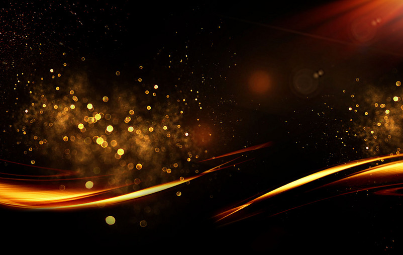 黑金炫彩科技风年会盛典展板背景图片