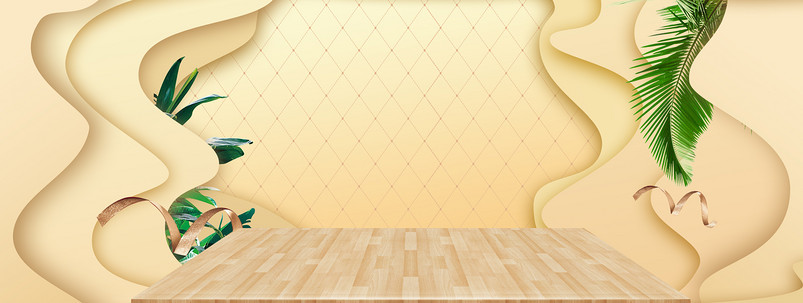 清新简约树叶场景纹理展板箱包直海报背景