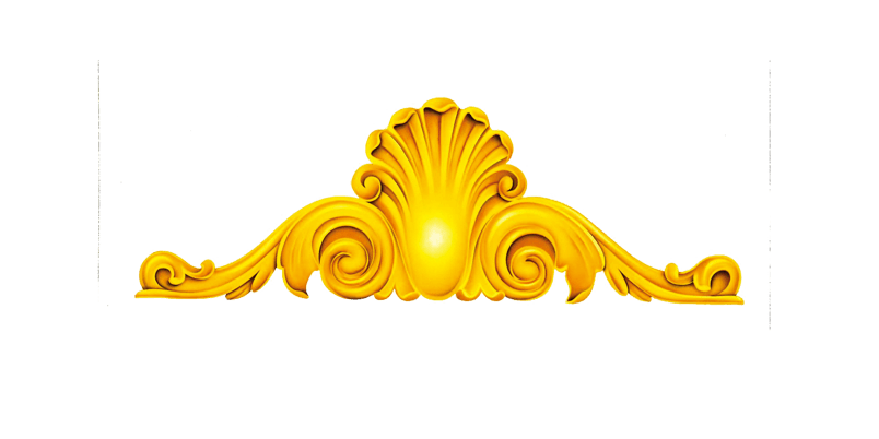 金色花边框架
