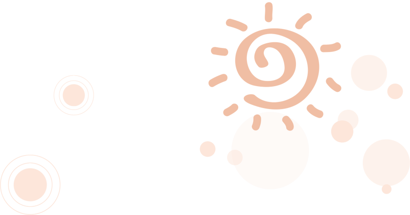 橙色简约太阳圆圈漂浮素材