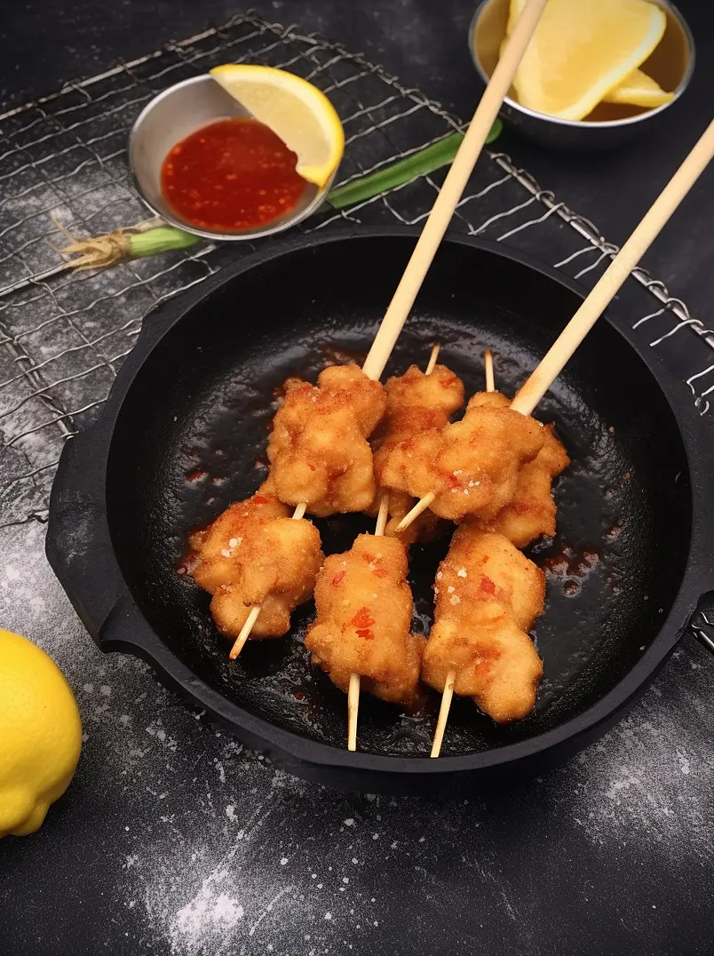 炸鸡排美食油炸类烧烤美食广告背景图片