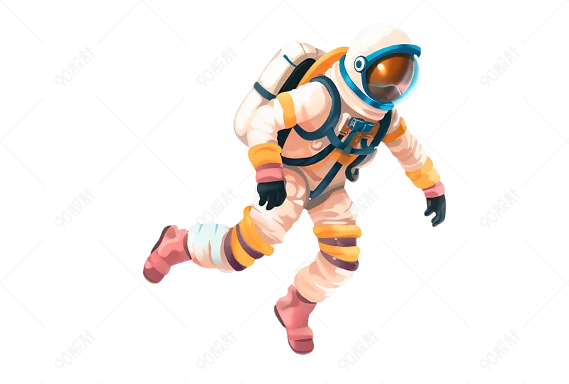 航天宇航员空间宇宙太空月球科技星球手绘图