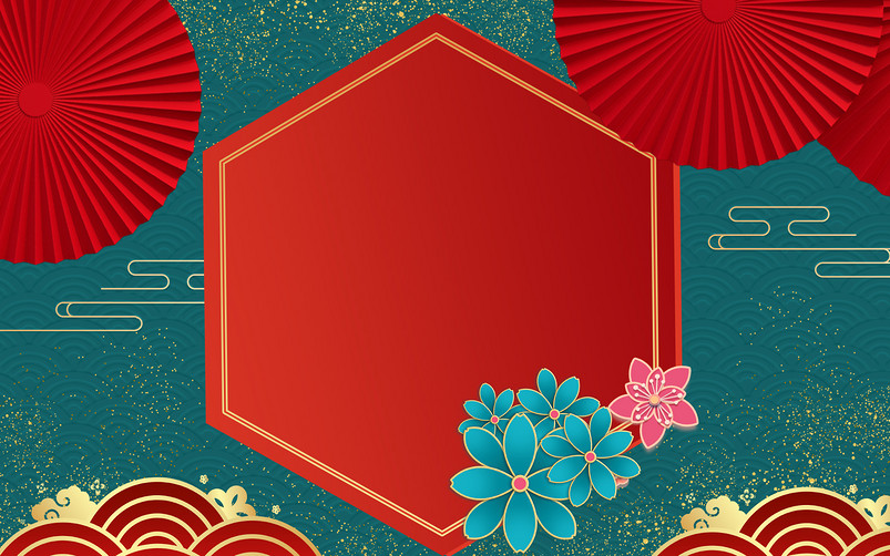复古中国风春节年货节电商海报背景