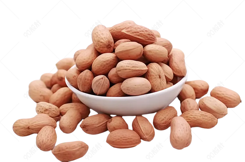 实拍黄灰色瓷碗中零食坚果干货元素  