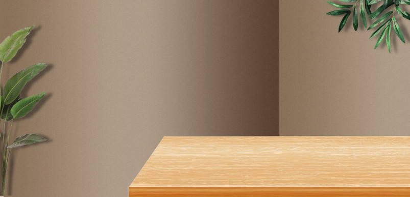 简约小清新室内木纹桌面化妆品海报背景图