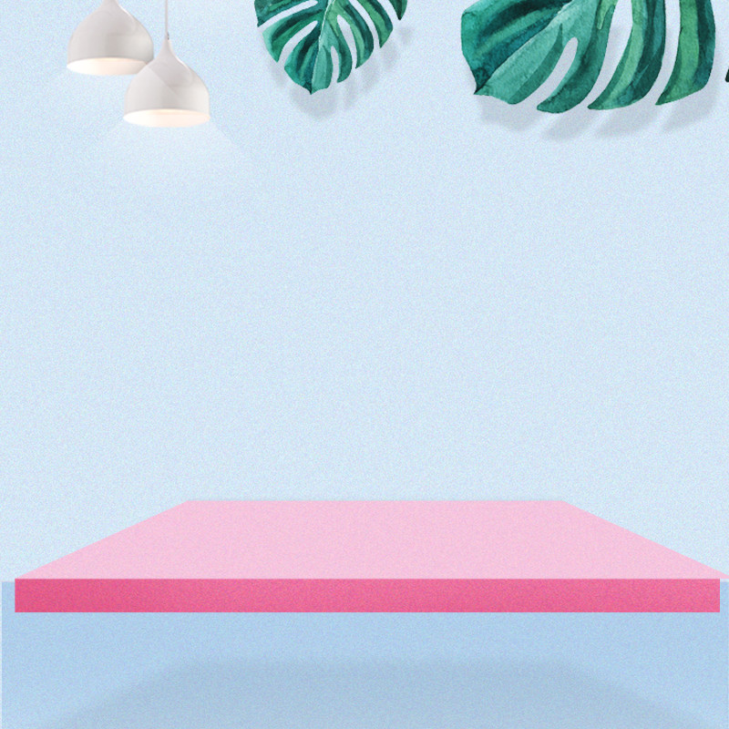 浅蓝色时尚简约化妆品鞋子箱包展台主图详情页背景