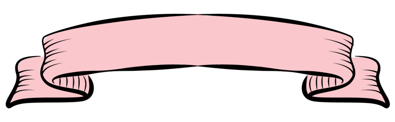 卡通复古粉色丝带条幅边框