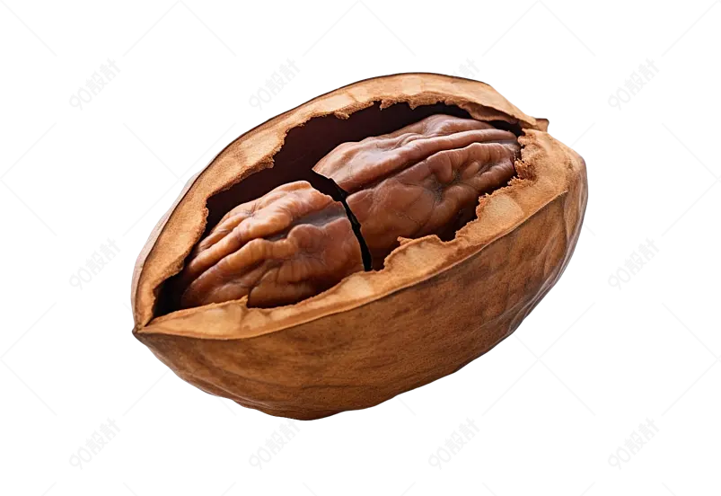 一个开口的奶油味碧根果