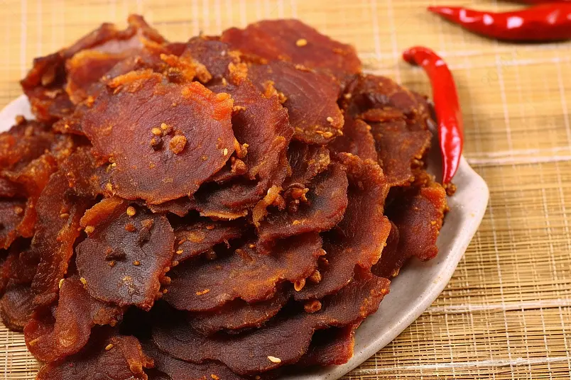 牛肉干风干牛肉干牛肉小吃摄影图