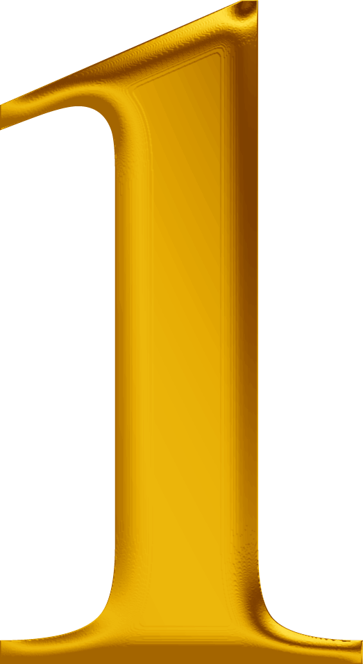 金属质感数字1