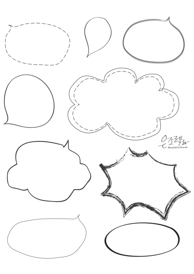 不规则图形边框对话边框卡通可爱风格边框