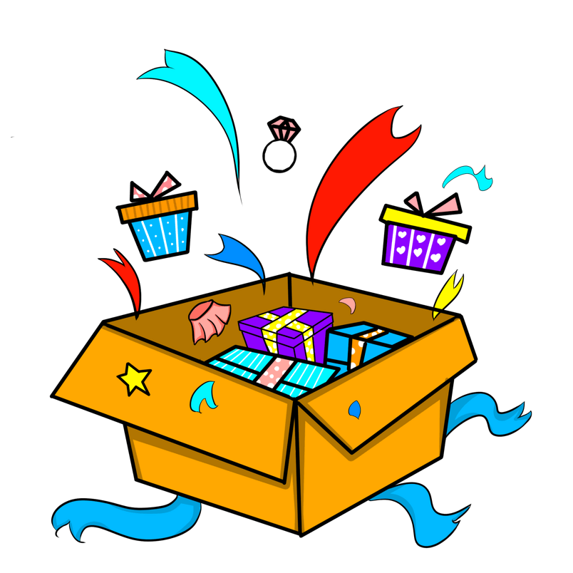 促销礼盒包装盒插画