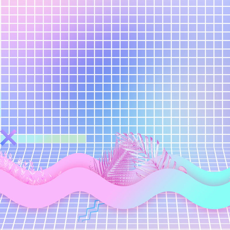 粉紫色渐变清新唯美几何护肤品活动主图背景