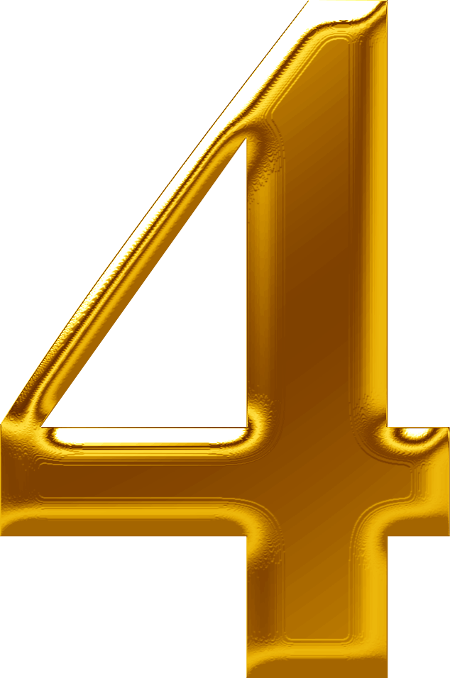 金属质感数字4