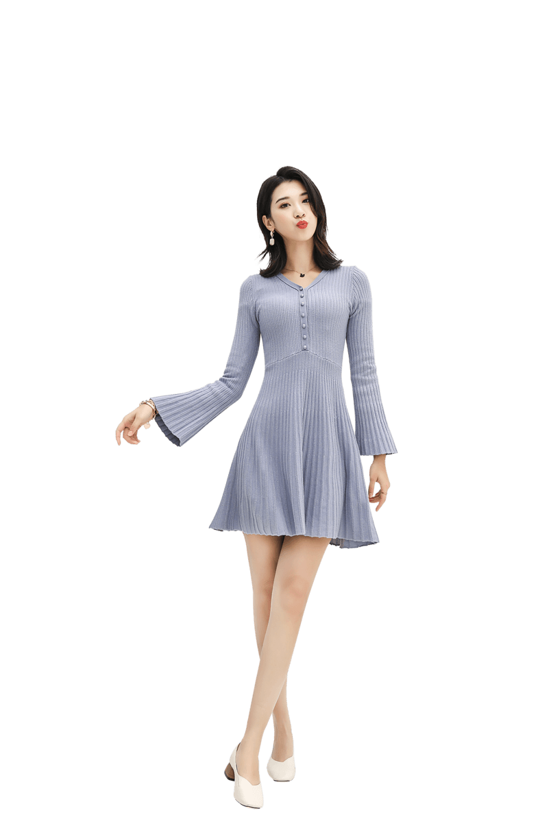 秋装连衣裙女美丽时尚女模特女生
