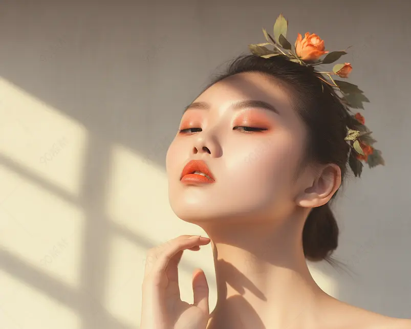 美丽婚纱美女影楼写真拍摄