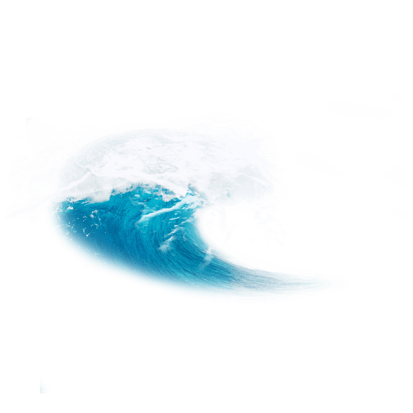 水浪白色水花蓝色海洋元素