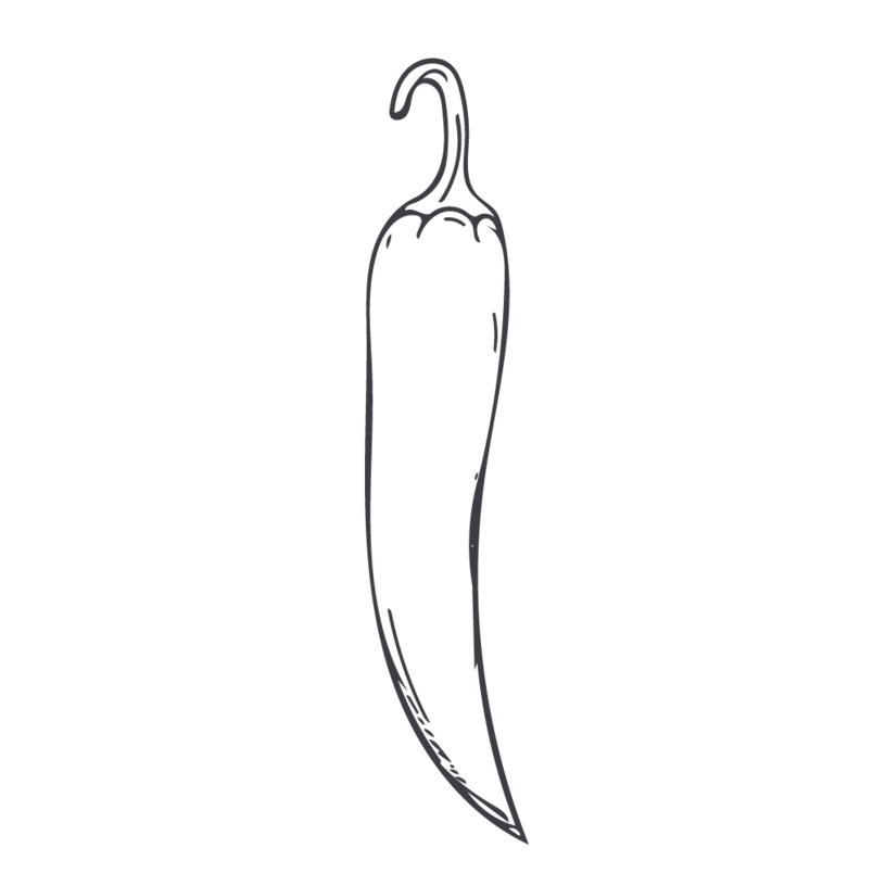 手绘线稿辣椒