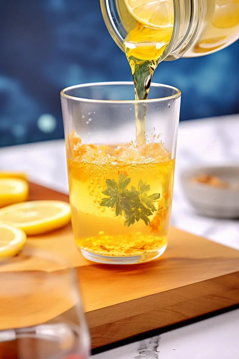 野生菊花茶花草茶贡茶摄影图