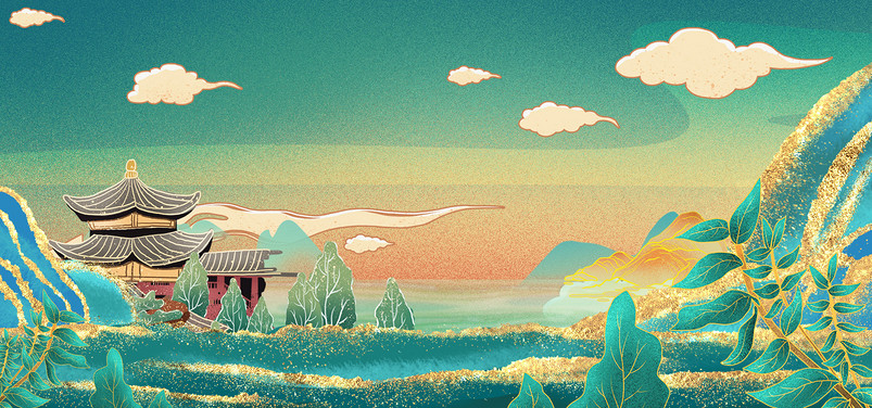 古风中国风复古海报背景