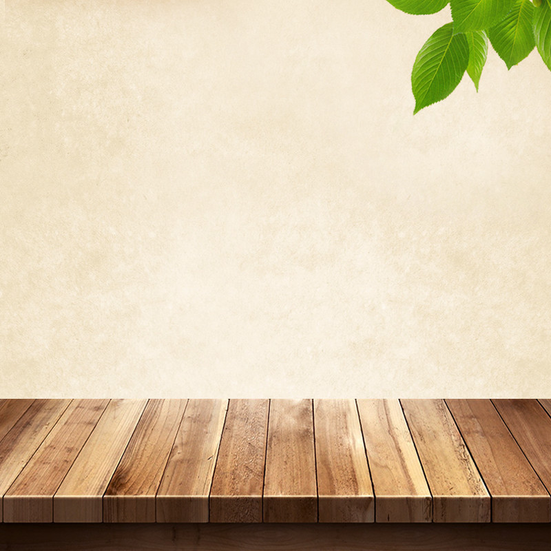 绿叶木板中国风食品中药材主图直通车背景