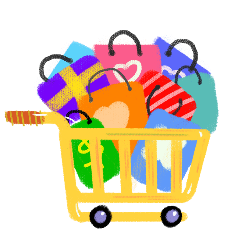 购物袋包装袋插画