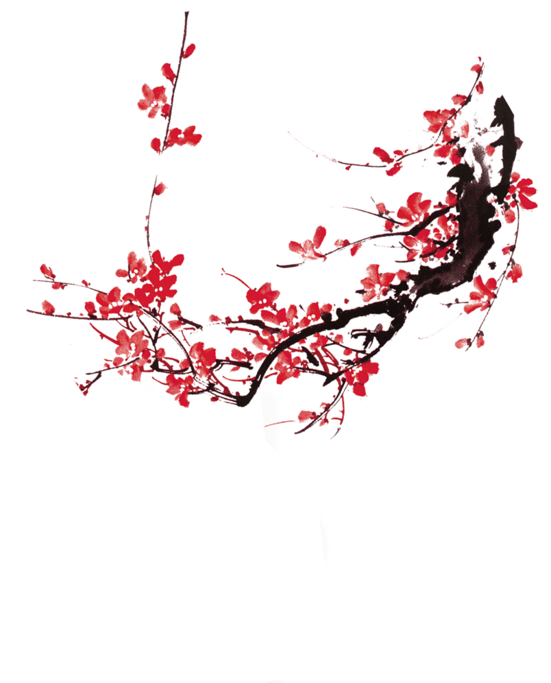 毛笔画梅花