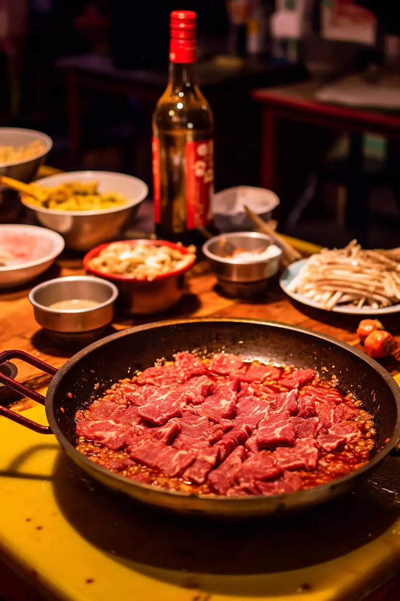 清晰的摄影图高清的图片电商产品拍摄美食美味食物一锅香辣的重庆火锅