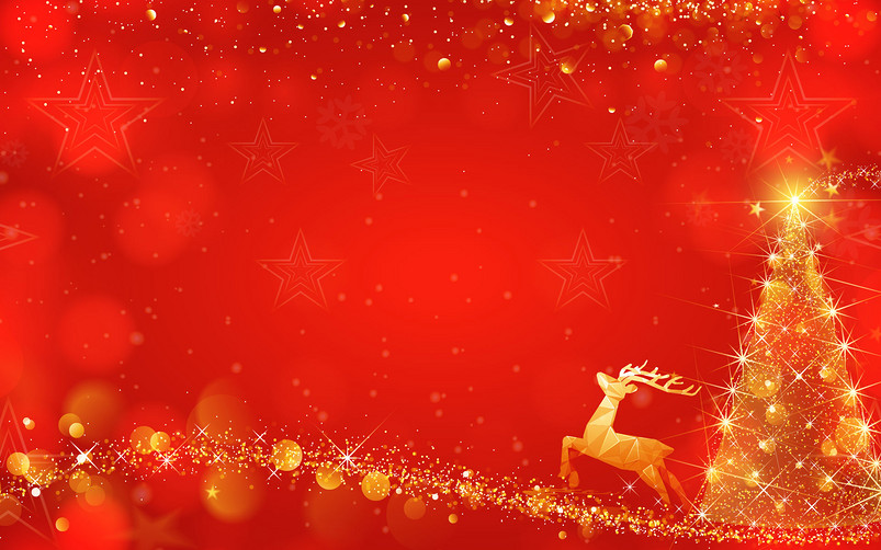 红金光效圣诞节展板背景图片