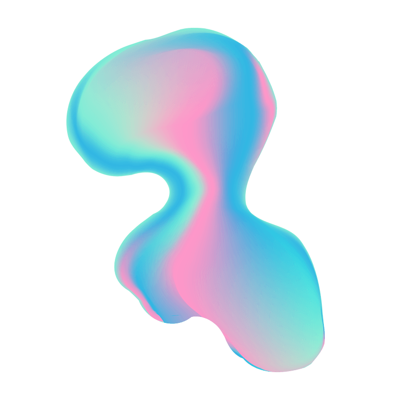 小清新蓝色流体酷炫渐变装饰图案PNG